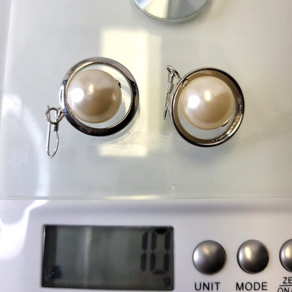 Faux Pearl Dangle Earrings - Picture 6 of 12